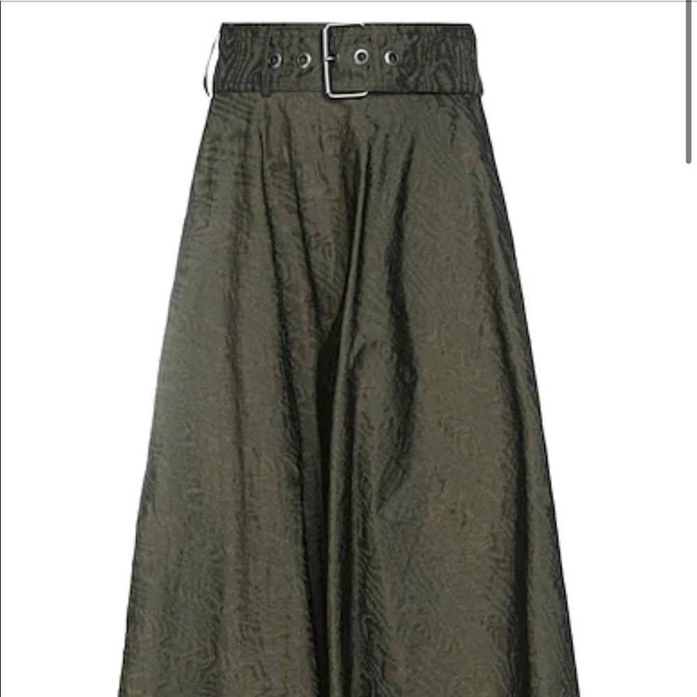 PINKO. Green midi skirt. Belt detail. Size 2. Never worn.